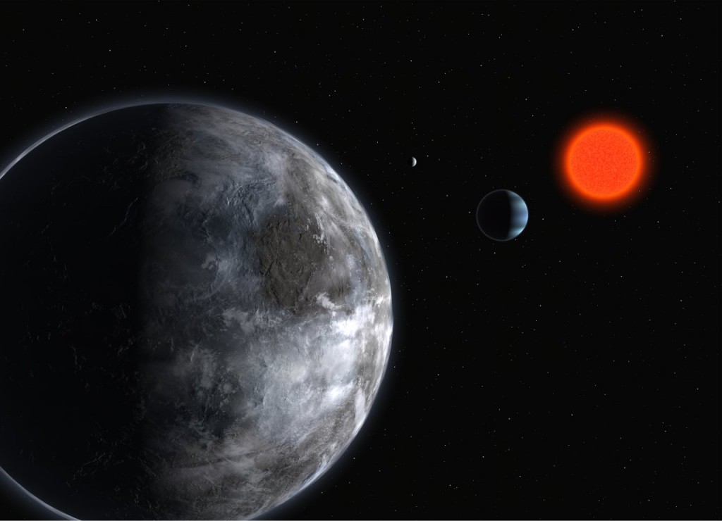 Exoplaneet Gliese 581 c, een mogelijke locatie voor aliens