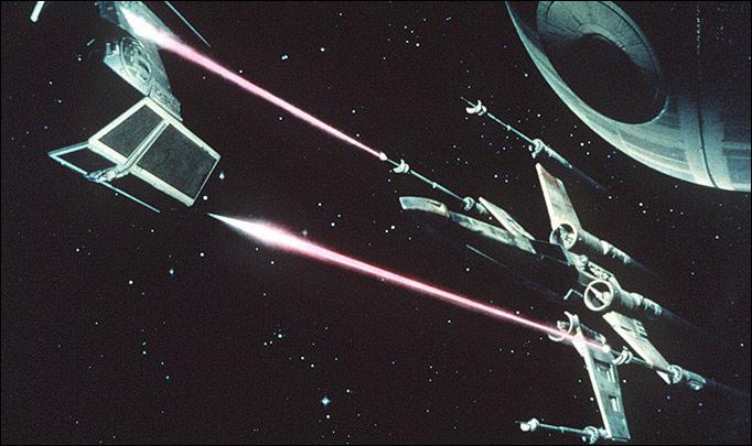 Wetenschappelijk fout: schieten met lasers in Star Wars
